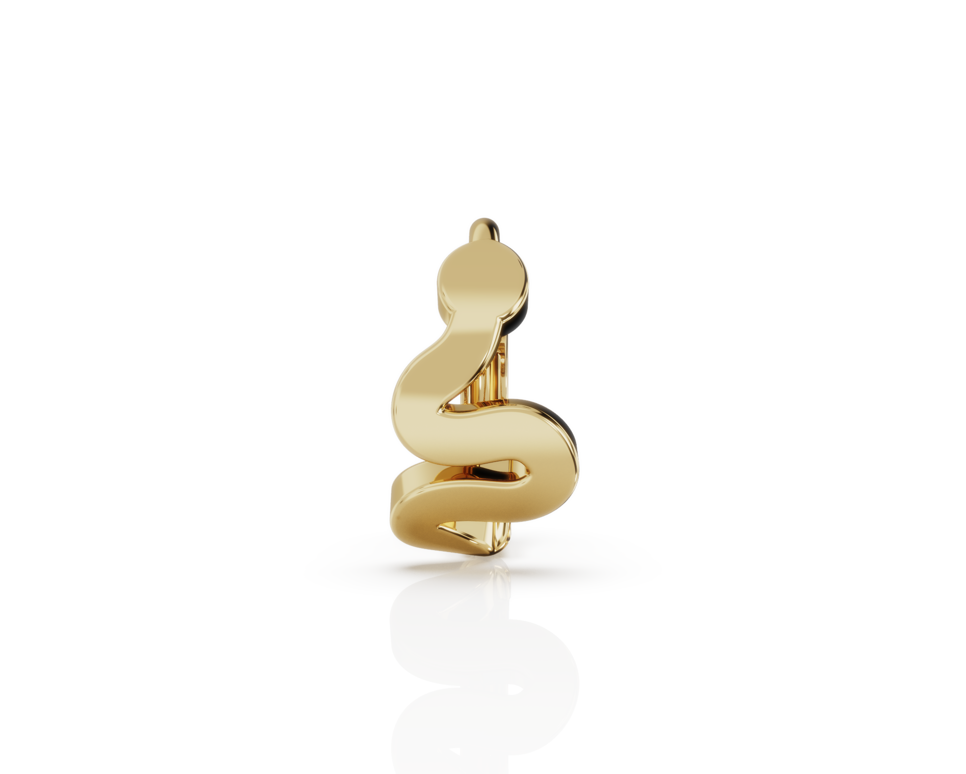 Yellow Gold Snake Huggie - Mini - Single