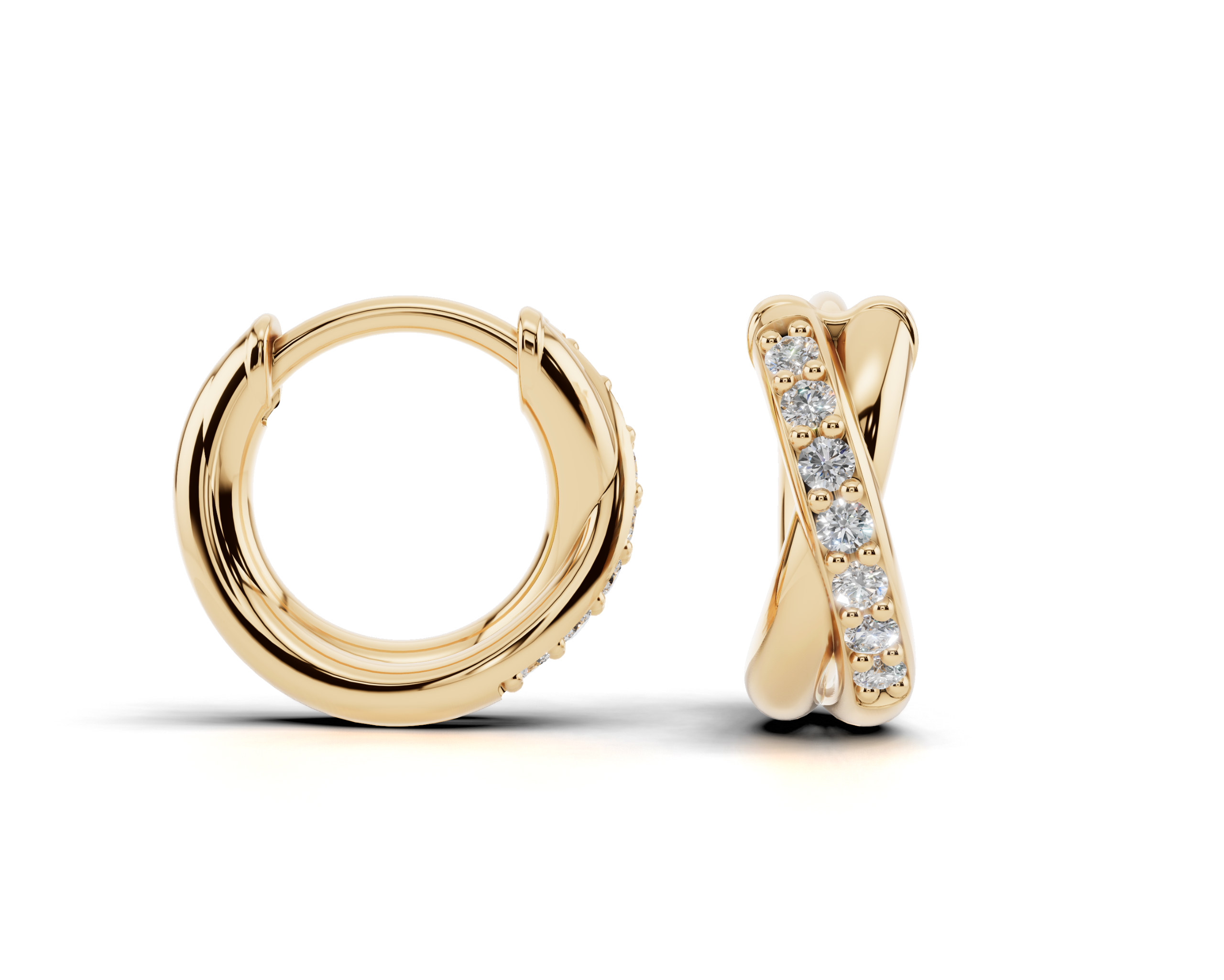 Diamond Crossover Huggies