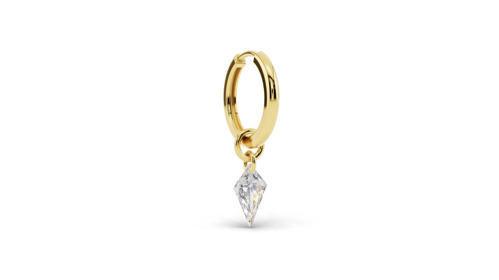 Drilled Diamond Floating Charms