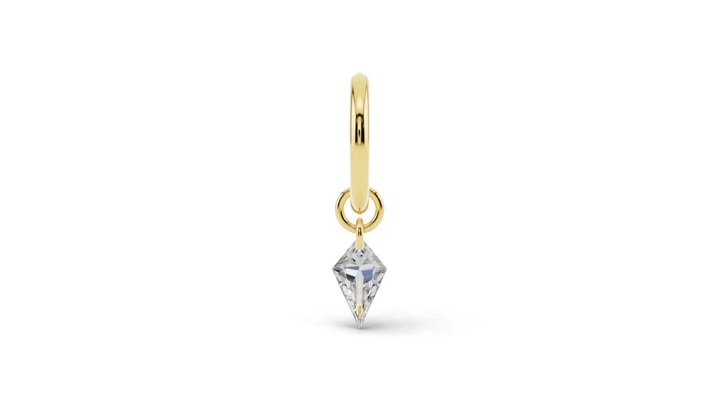Drilled Diamond Floating Charms