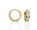 Channel Set Baguette Huggie