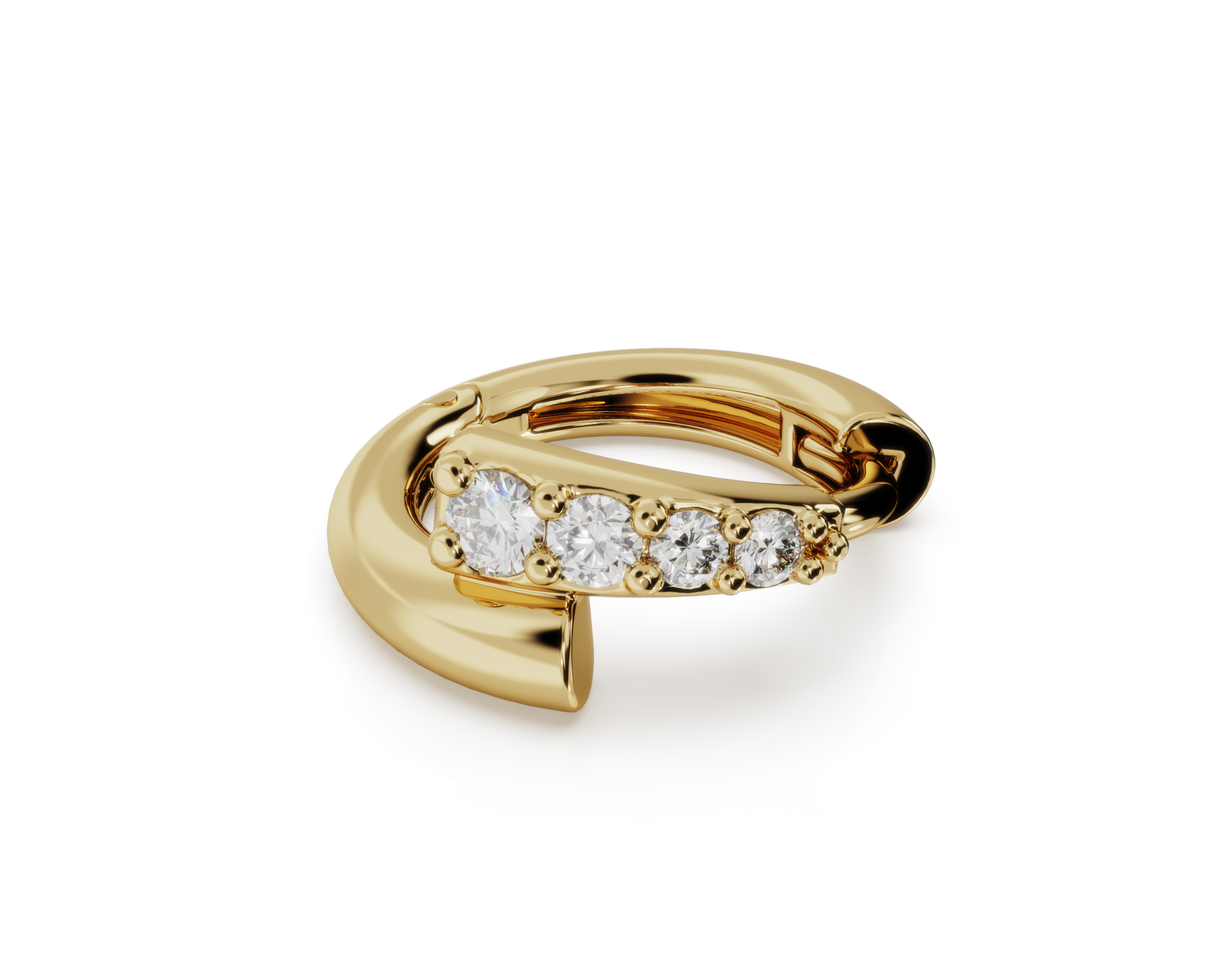 Mini Diamond Crossover Hoops