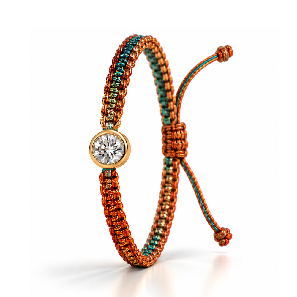 Macrame Cord Diamond Bracelet