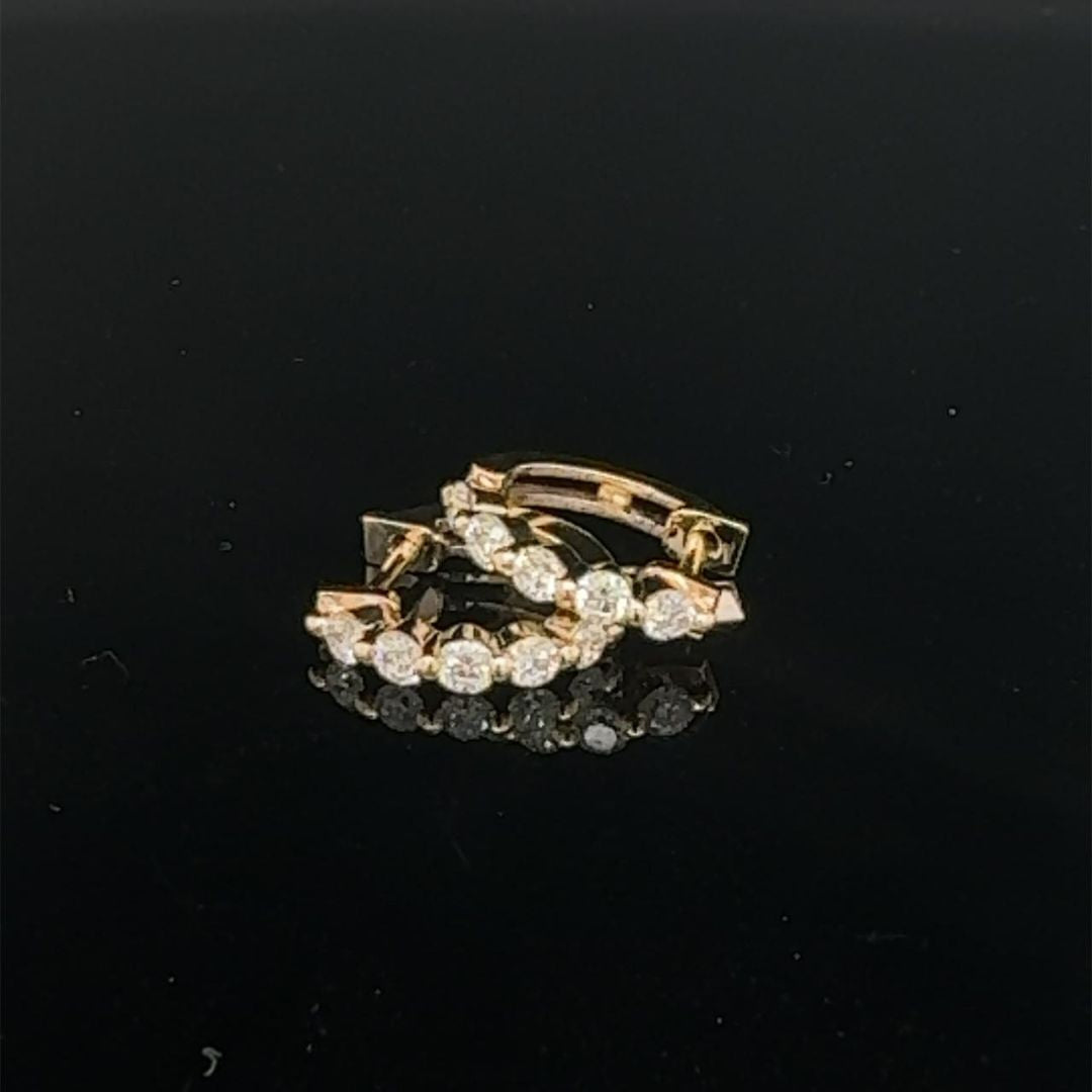 Floating Diamond Huggies - Mini Pair – My Peach Jewels SA