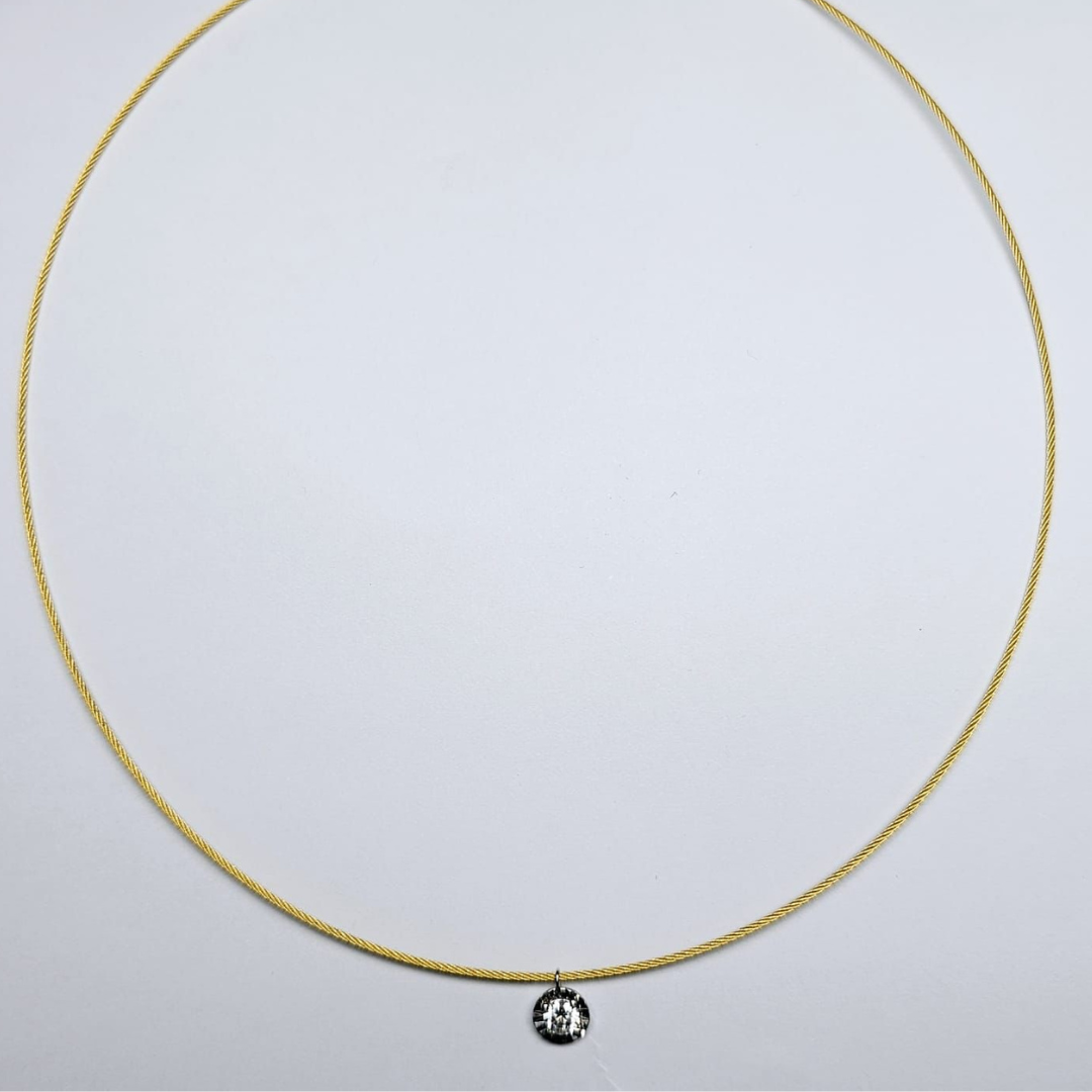 Diamond Wire Gold Necklace
