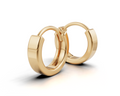 Square Chubby Gold Huggie - Plain