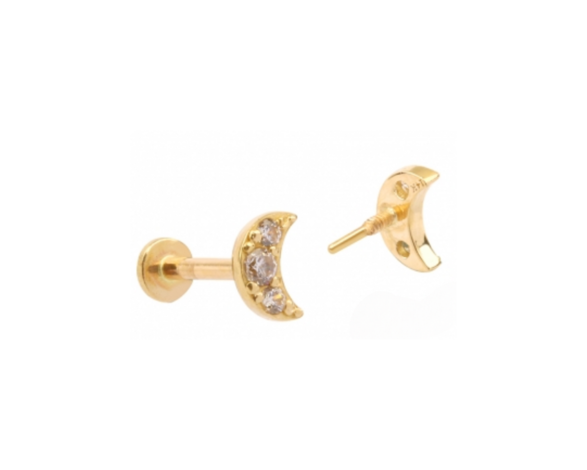 Waxing Moon Stud