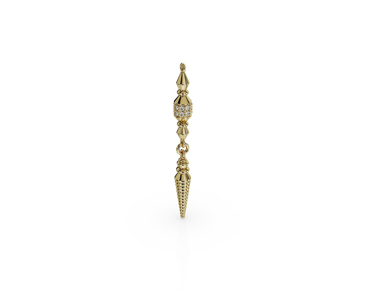 Long Diamond Spiral Charm