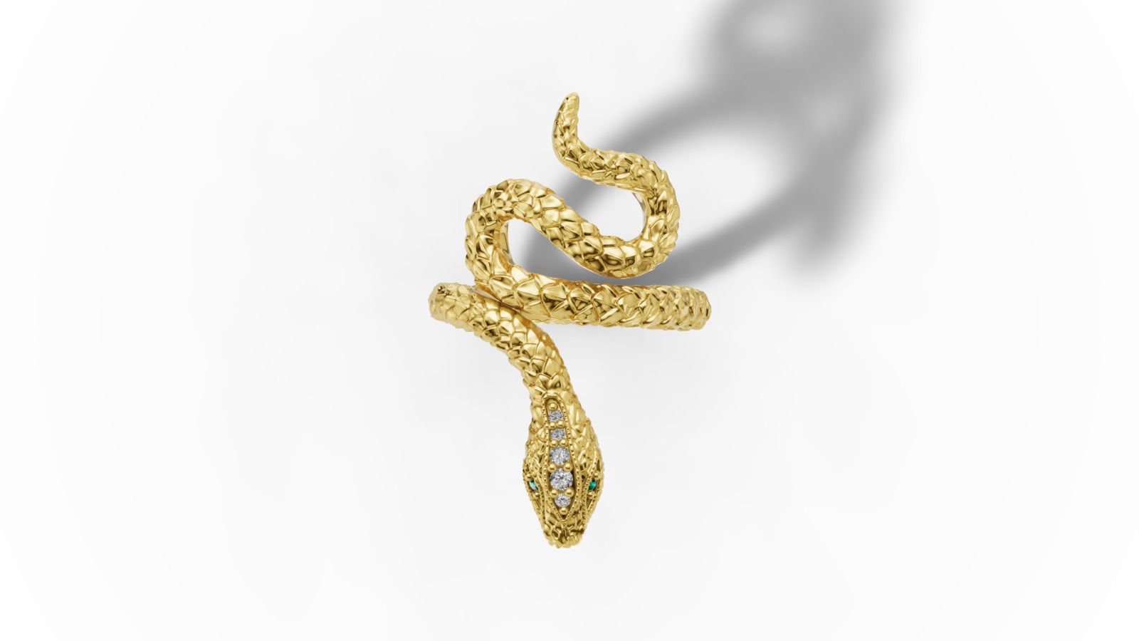 Diamond Wrap Snake Ring