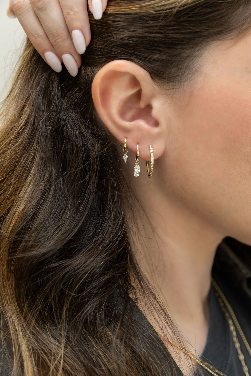 Drilled Diamond Floating Charms