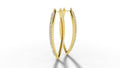 X-Large V Shape Diamond Hoops (Sold as a Pair)