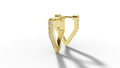 Diamond Angled Hoops (Sold as a Pair)