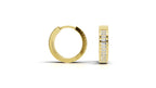 Double Sided Diamond Baguette Hoop - sold as a single