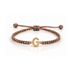 Diamond Initial Rope Bracelet