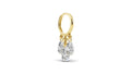 Floating Tassel Huggie - Pear Shape Diamond