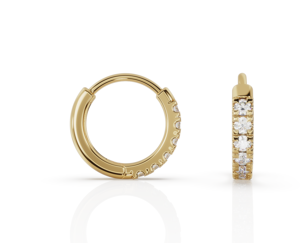 Diamond Huggie - 6.9mm