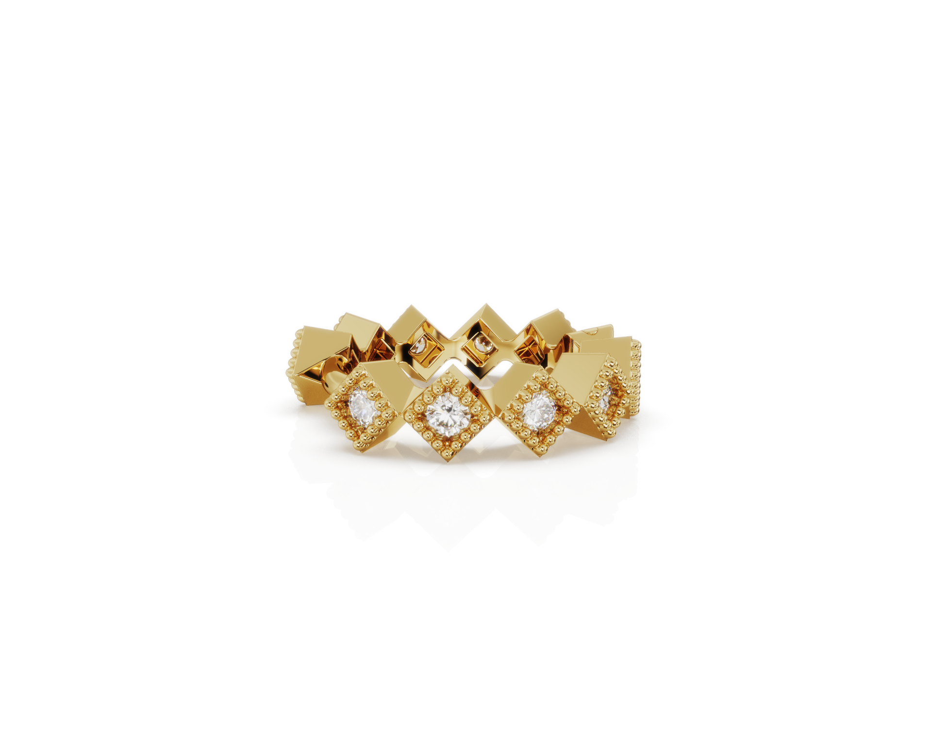 Large Diamond Cut Huggies - Sold as a Pair