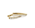 Midi V Shape Diamond Hoops (Sold as a Pair)