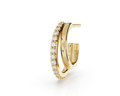 Double Hoops - Single Row Diamonds - Sold as a pair