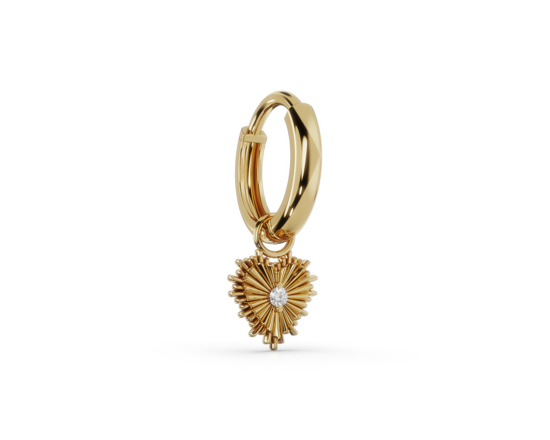 Art Deco Heart Charm
