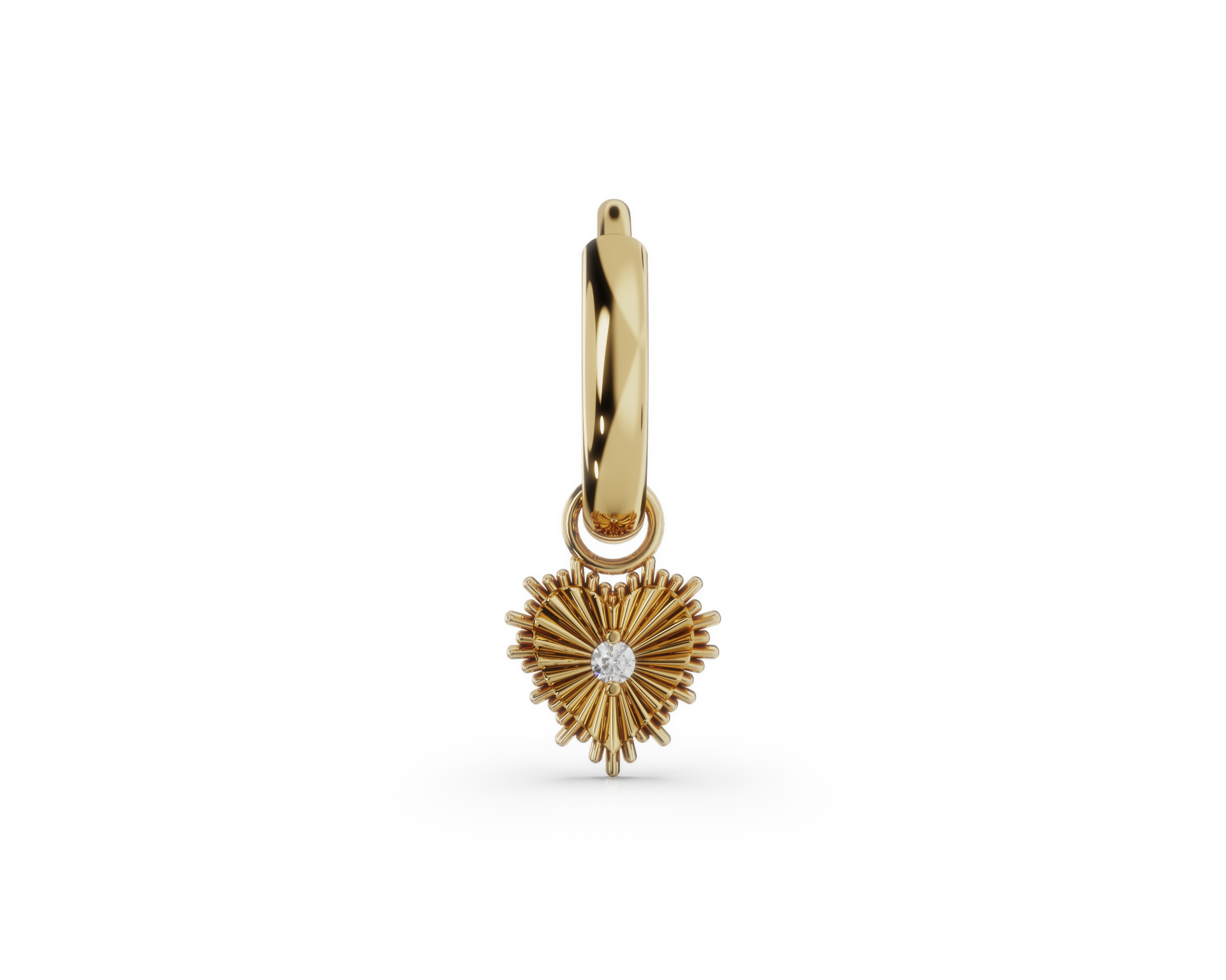 Art Deco Heart Charm