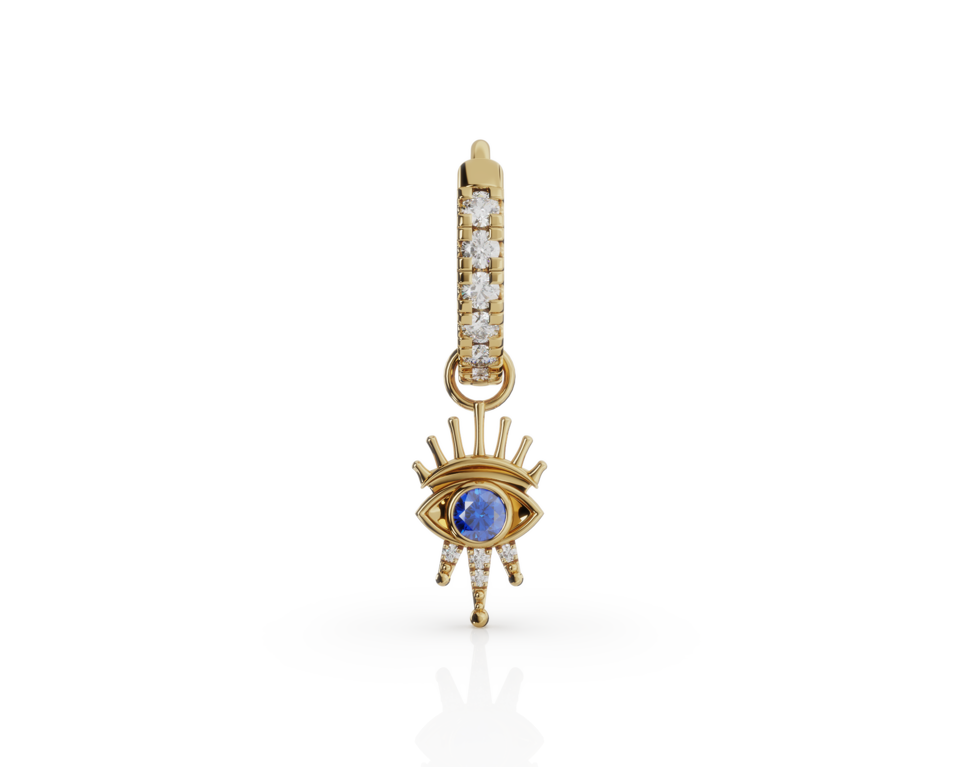 Evil Eye Sapphire & Diamond Charm
