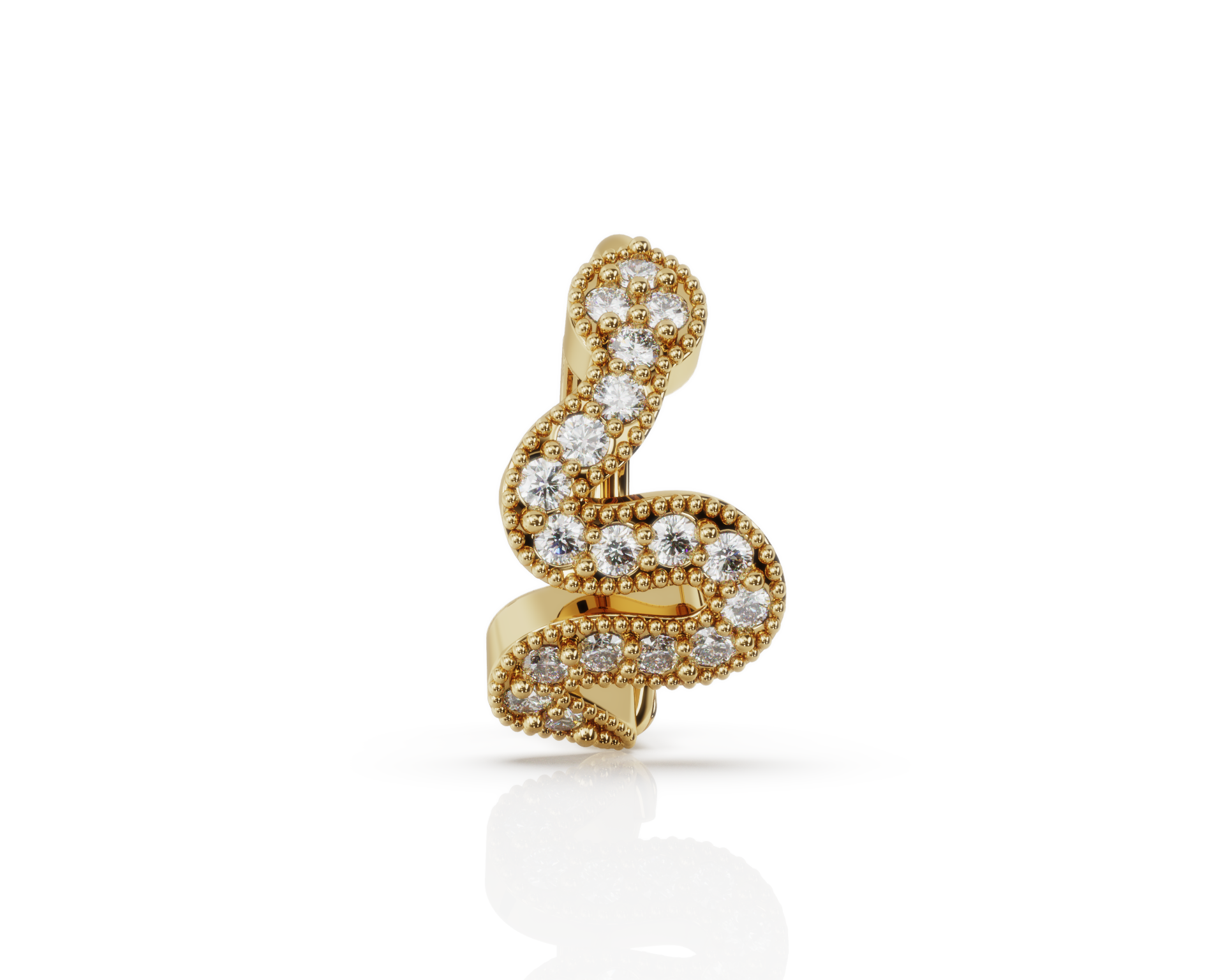 Diamond Snake Huggie -Large - Sold as a Pair