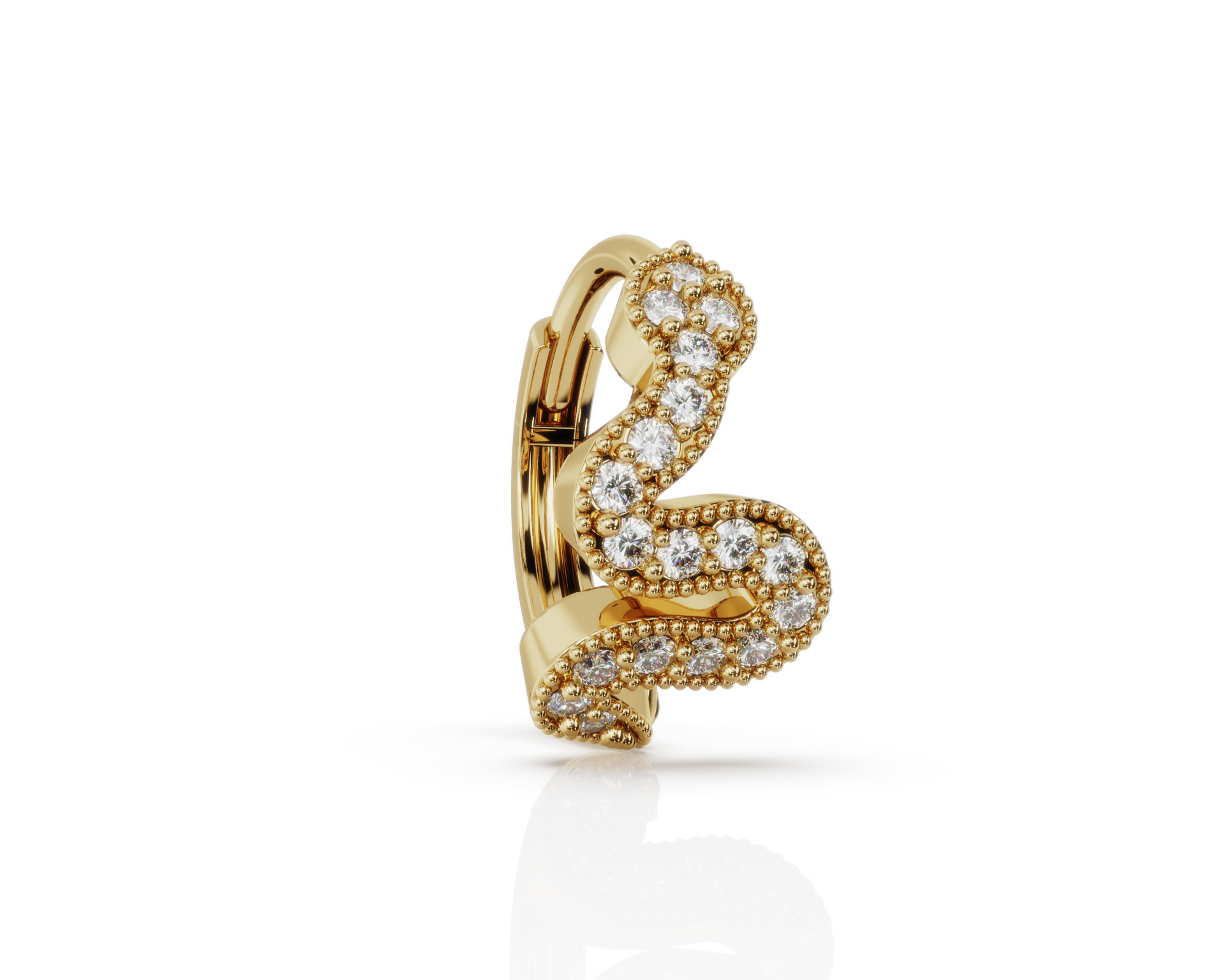 Diamond Snake Huggie -Large - Sold as a Pair