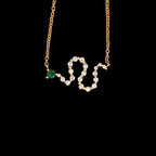 Precious Stone & Diamond Snake Necklace